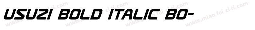 Usuzi Bold Italic Bo字体转换